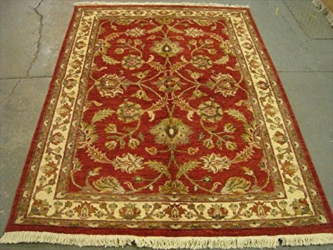 Chobi Zeigler Mahal Exclusive Designed Rare Vege Dyed Area Rugs Hand Knotted Carpet (7.4 x 5.6)'
