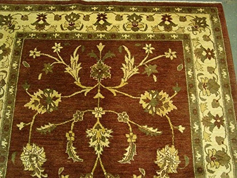 Exclusive Chobi Zeigler Mahal Rectangle Area Rug Vege Dyed Hand Knotted Carpet (9.1 x 6.1)'