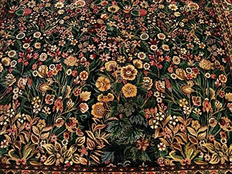 Ahmedani Linen Exclusive Designed Flowers Allover Garden Decorative New Oriental Area Rugs Hand Knotted Fine Wool Carpet (10 x 14)'