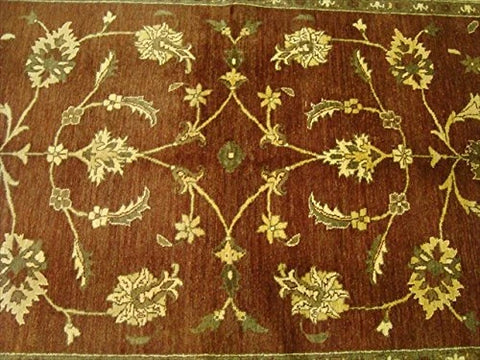 Exclusive Chobi Zeigler Mahal Rectangle Area Rug Vege Dyed Hand Knotted Carpet (9.1 x 6.1)'
