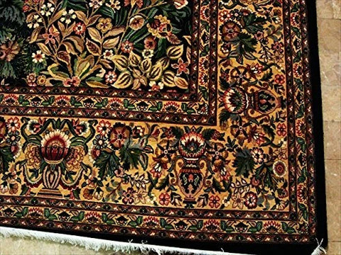Ahmedani Linen Exclusive Designed Flowers Allover Garden Decorative New Oriental Area Rugs Hand Knotted Fine Wool Carpet (10 x 14)'