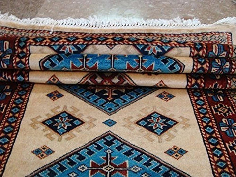 Excellent Kazak Shirvan Kuba Rectangle Wool Carpet Hand Knotted Runner Rug (8.6 x 2.8)'