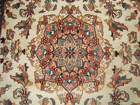 Guleaina Flowral Classic Designed Area Rug Hand Knotted Wool Silk Carpet (6 x 4)'