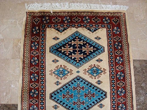 Excellent Kazak Shirvan Kuba Rectangle Wool Carpet Hand Knotted Runner Rug (8.6 x 2.8)'