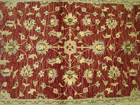 Chobi Mahal Zeigler Exclusive Vege Dyed Area Rug Hand Knotted Wool Carpet (5.11 x 4.1)'