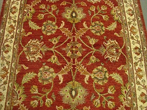 Chobi Zeigler Mahal Exclusive Designed Rare Vege Dyed Area Rugs Hand Knotted Carpet (7.4 x 5.6)'