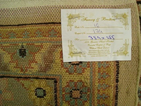Bakhtiari Pestal Flower All Over Rectangle Area Rug Wool Silk Hand Knotted Carpet (11.2 x 8.5)'