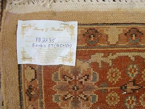 Exclusive Bakhtiar Floral Blocks Rectangle Area Rug Hand Knotted Wool Silk Carpet (8 x 5)'