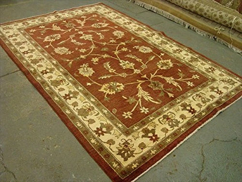 Exclusive Chobi Zeigler Mahal Rectangle Area Rug Vege Dyed Hand Knotted Carpet (9.1 x 6.1)'