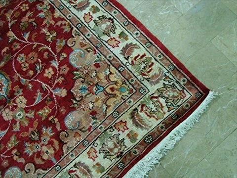 Love Beauty Floral Oriental Area Rug Hand Knotted Wool Silk Carpet (6 x 4)'