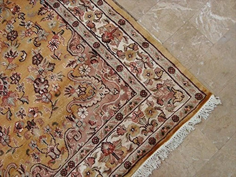 Awesome Love Sun Floral Oriental Area Rug Hand Knotted Wool Silk Carpet (6 x 4)'
