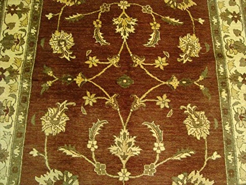 Exclusive Chobi Zeigler Mahal Rectangle Area Rug Vege Dyed Hand Knotted Carpet (9.1 x 6.1)'