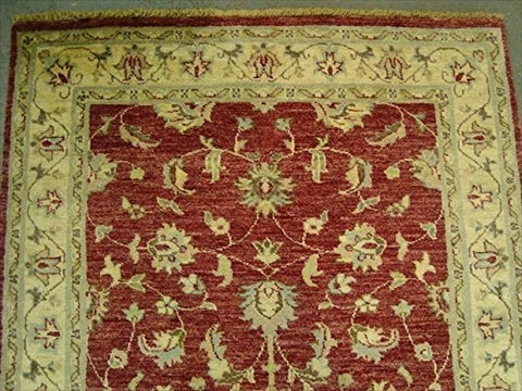 Chobi Mahal Zeigler Exclusive Vege Dyed Area Rug Hand Knotted Wool Carpet (5.11 x 4.1)'