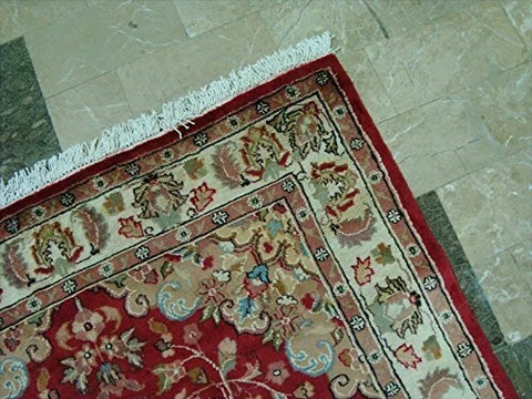 Love Beauty Floral Oriental Area Rug Hand Knotted Wool Silk Carpet (6 x 4)'