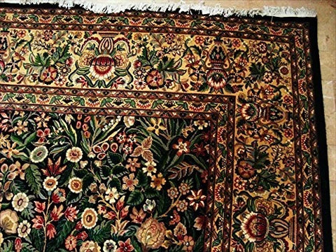 Ahmedani Linen Exclusive Designed Flowers Allover Garden Decorative New Oriental Area Rugs Hand Knotted Fine Wool Carpet (10 x 14)'