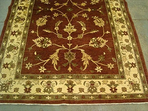 Exclusive Chobi Zeigler Mahal Rectangle Area Rug Vege Dyed Hand Knotted Carpet (9.1 x 6.1)'
