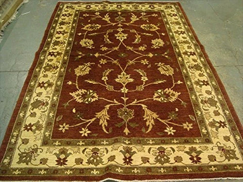 Exclusive Chobi Zeigler Mahal Rectangle Area Rug Vege Dyed Hand Knotted Carpet (9.1 x 6.1)'