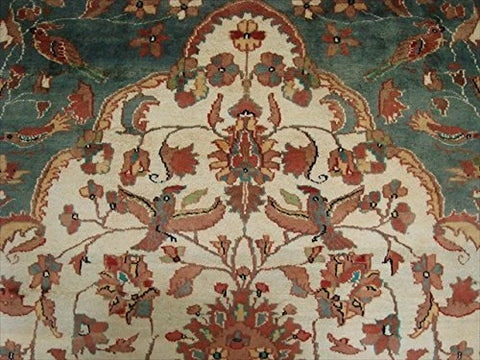 Exclusive Tree of Life Bird Jungle Hand Knotted Area Rug Wool Silk Carpet (9 x 6)'