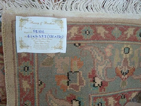 Awesome Gultarash Medallion Rectangle Area Rugs Wool Silk Hand Knotted Carpet (6 x 4)'