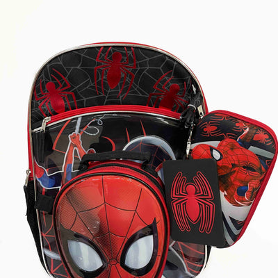 Marvel Spider-Man Kids Boys' Backpack with Lunch Bag 4-Piece Set