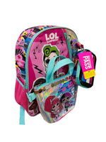 L.O.L Surprise! Girls' Pink Backpack with Lunch Bag 4-Piece Set