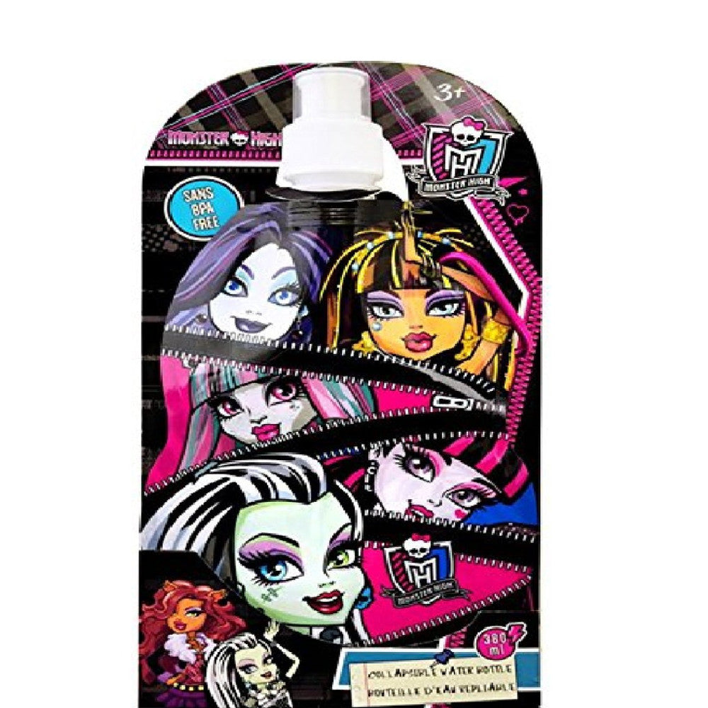 Monster High Brand New Classic Designed Exclusive Reusable Eco-friendly Collapsible Kids Water Bottle 380ml Sans BPA Free