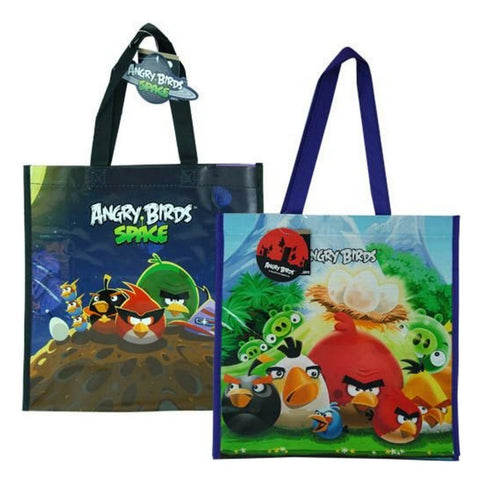 Angry Birds with Space Non Woven Tote Bag 2 Assorted 13.5x14x5.5"
