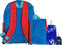New Spiderman Backpack with Lunch Bag 2-Key Chains Water Bottle - 5 Pcs Set