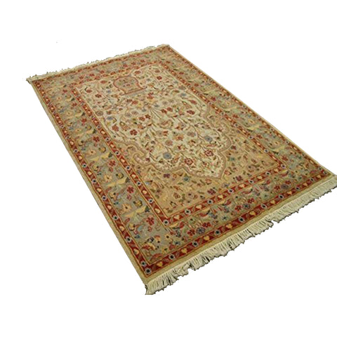 Exclusive Tree of Life Birds All Over Floral Designed Brand New Area Rugs Silk Wool Hand Knotted Carpet (6 x 4)'