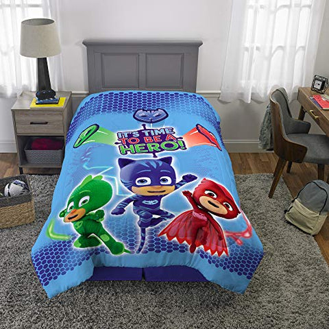 PJ Masks Multicolored Bedding Super Soft Microfiber Reversible Comforter For Kids