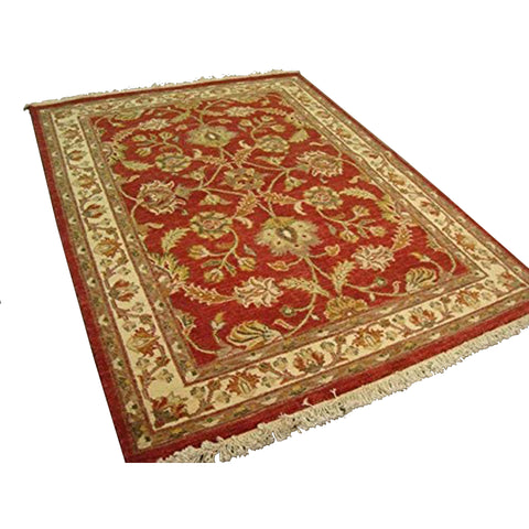 Chobi Zeigler Mahal Exclusive Designed Rare Vege Dyed Area Rugs Hand Knotted Carpet (7.4 x 5.6)'