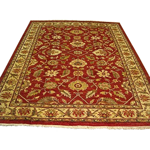 Exclusive Rare Chobi Mahal Zeigler Vege Dyed Traditional Area Rug Hand Knotted Carpet (9.7 x 7.11)'