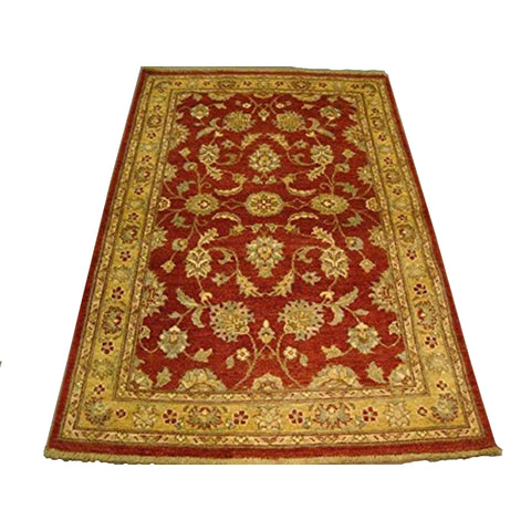 Exclusive Rare Vegetable Dyed Chobi Zeigler Mahal Area Rug Hand Knotted Wool Carpet (6.0 x 3.11)'