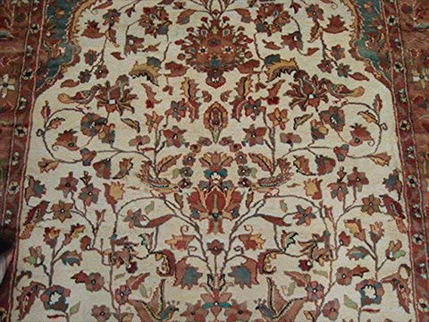 Exclusive Tree of Life Bird Jungle Hand Knotted Area Rug Wool Silk Carpet (9 x 6)'