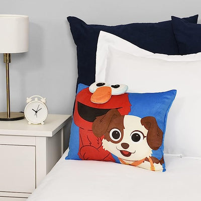 Sesame Street Elmo 3D Decorative Multicolored Throw Pillow For Kids 16