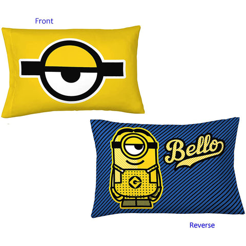Minions Black Gold Bello Reversible Pillowcase for Kid's Standard Kids Pillowcase - 20 X 30 Inch(2 piecse Pillowcase only)