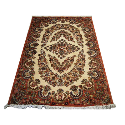 AHMEDANI Shab-E-Chiragan Exclusive Designed Area Rug Hand Knotted Wool Silk Carpet (6 X 4)'