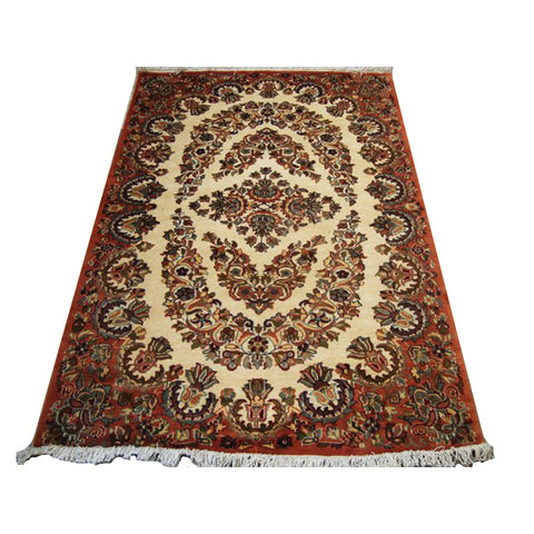 AHMEDANI Shab-E-Chiragan Exclusive Designed Area Rug Hand Knotted Wool Silk Carpet (6 X 4)'
