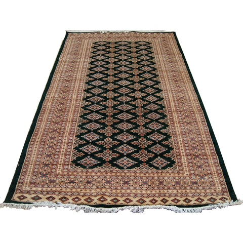 Awesome Green Jaldar Abstract Area Rug Hand Knotted Wool Silk Carpet (8 x 5)'