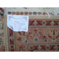 AHMEDANI Rectangle Area Rug Ivory Medallion Floral Hand Knotted Wool Silk Carpet (5 x 3)'