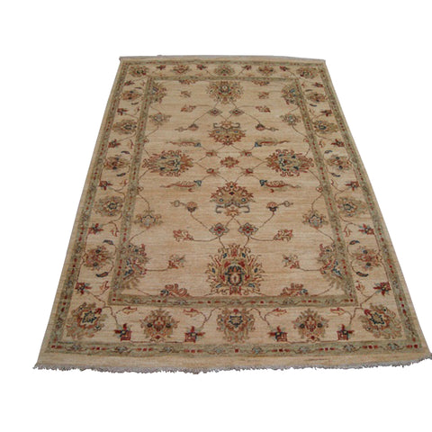 Chobi Zeiglar Mahal Rectangle Rug Ghazni Wool Hand Knotted Carpet (6.8 x 4.5)'