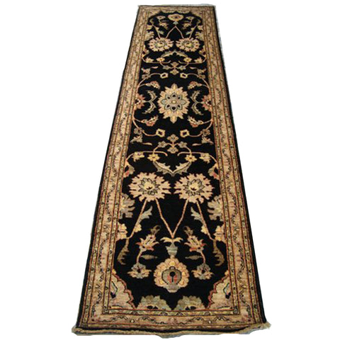 Dyed Ghazni Chobi Zeiglar Vegetable Hand Knotted Wool Home Decor Runner Rug (10.3 x 2.7)'