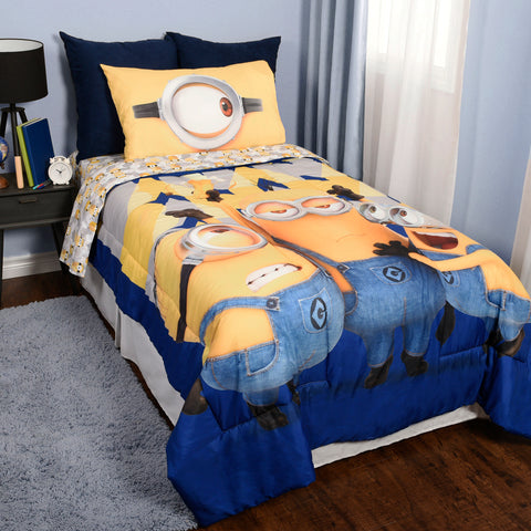 Kids Bedding Sheet Twin Sheet Set with Comforter Twin Bed in Bag 4 pcs Set