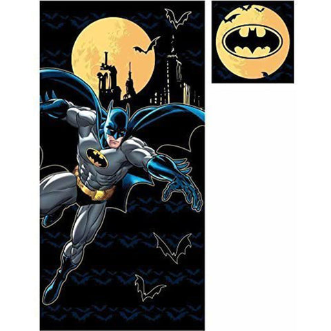 Batman Bath Towel and Wash Cloth Set for Kids 2 piece Multicolor Bath Set