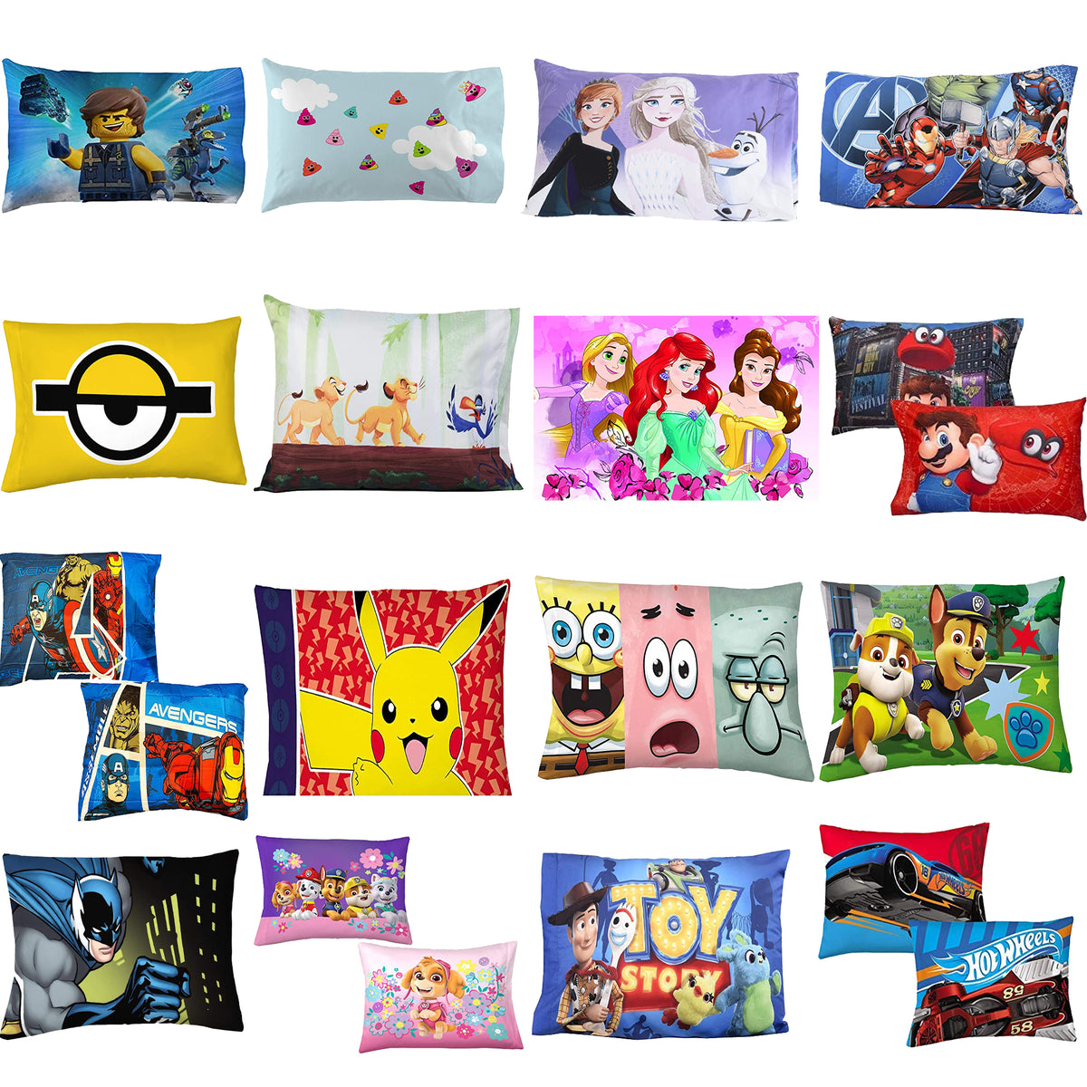 Kids Pillowcase Standard Size - 20 x 30 Inch [1 Piece Pillowcase Only]